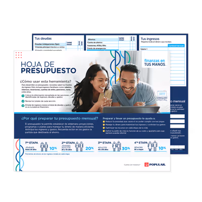 Imagen de documento, hoja de presupuesto
